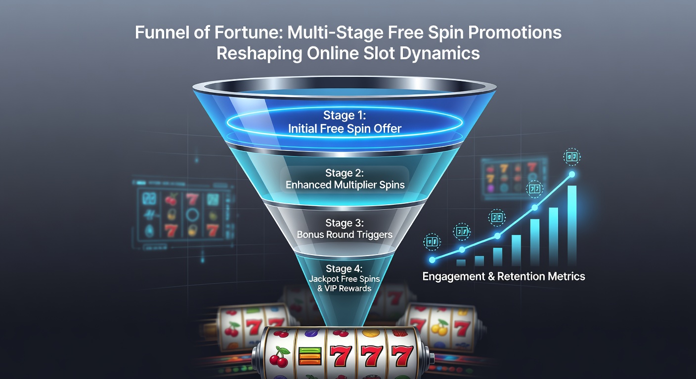 Detaillierte Infografik zu den Auswirkungen mehrstufiger Free-Spin-Trichter auf Spielerretention und Slot-Engagement in Online-Casinos