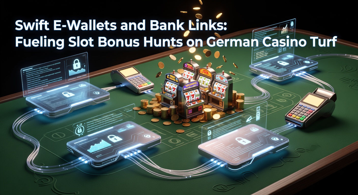 Schnelle E-Wallet-Transaktionen auf einem Smartphone-Bildschirm vor einem Slot-Maschinen-Hintergrund im deutschen Casino-Kontext